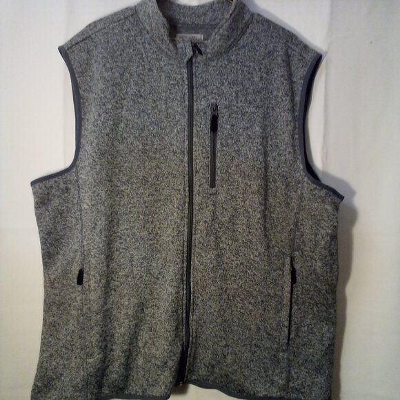 Ocean Coast Vest Jacket Men XXL Sleeveless Full Zip Pockets Gray - Picture 2 of 14